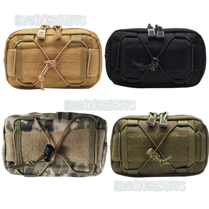 Molle Tactical Waist Bag Outdoor Waist Bag Multifunctional Phone Bag Camouflage Hanging Bag Coin Purse H250811