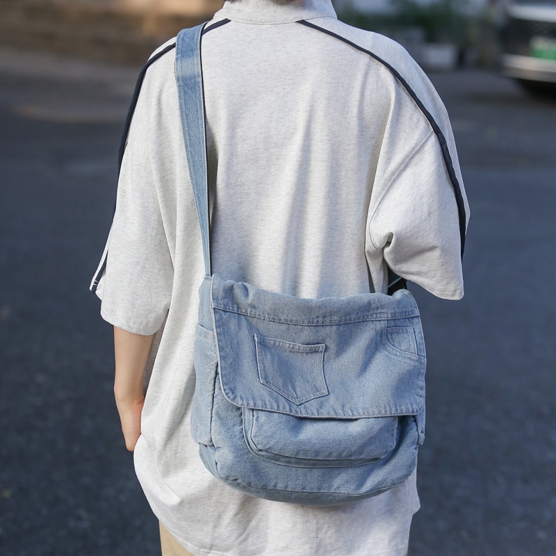 Denim for Women New Canvas Large Capacity Crossbody Student Class Shoulder Bag