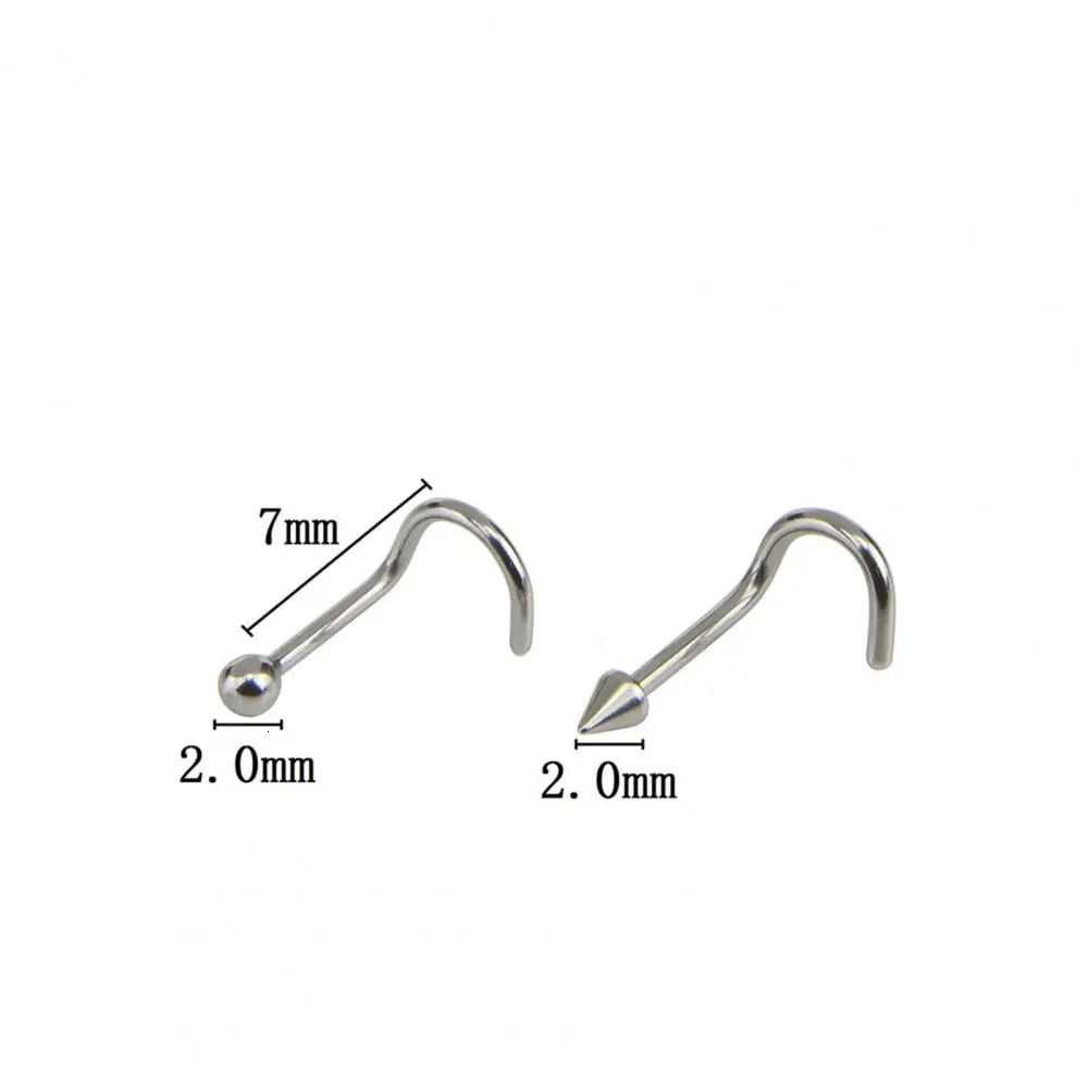 Set of Shiny Geometric Nose Rings - Exquisite and Simple Ensures Long-Lasting Wear Ideal for Prom and Special Occasions 250807