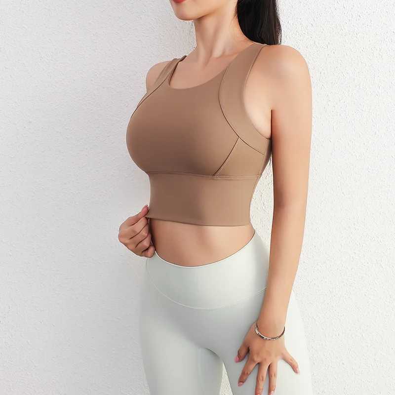 Women Sport Fixed Chest Pad Bra Female Athleisure Workout Tank Top Ladies Gym Clothes Sports Wear Z250812
