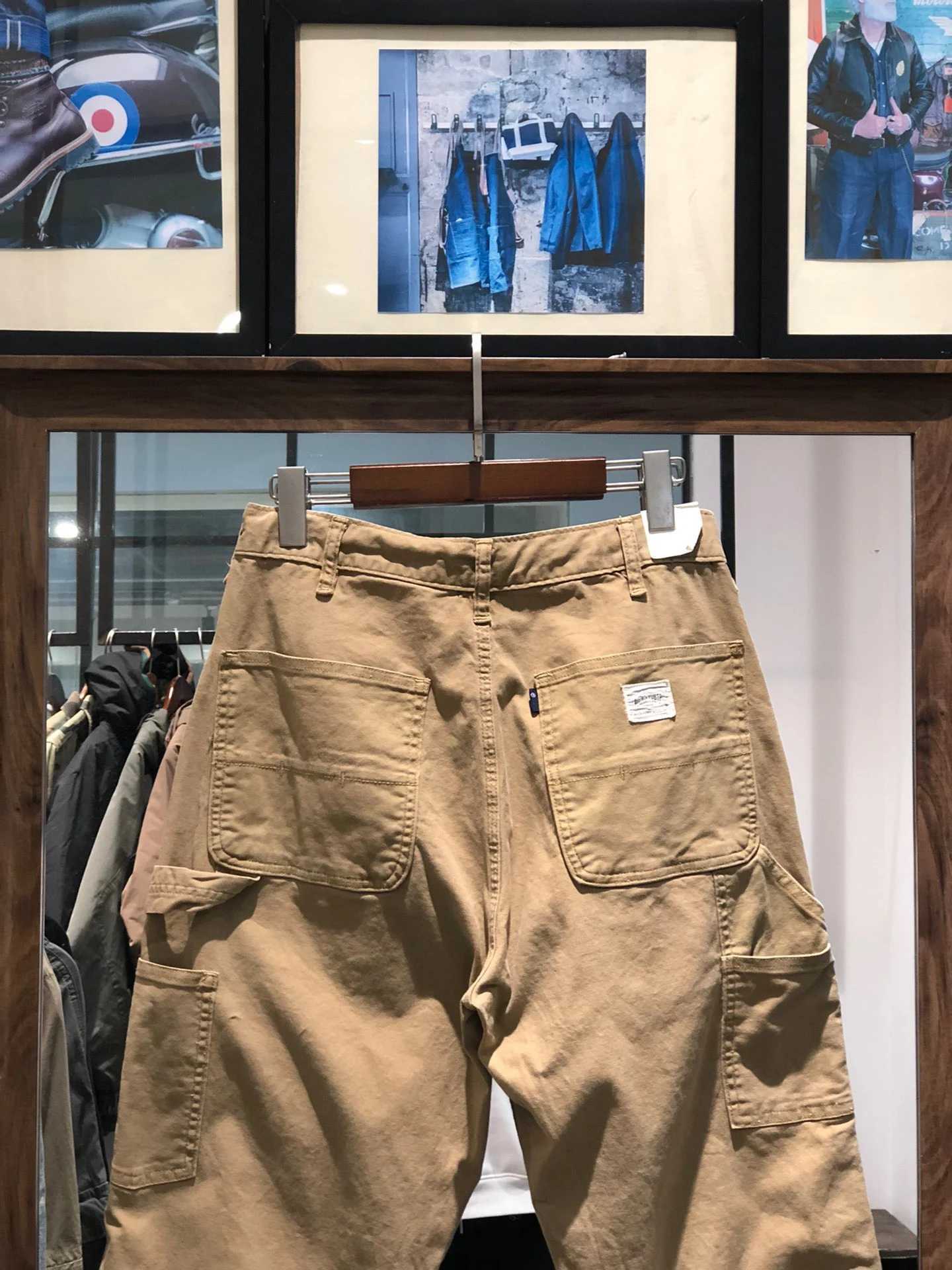 Pockets Heavyweight Cotton Men Pants Retro American Casual Tough Guys Outdoor Male Overalls Straight Workwear Cargo Trousers X250812