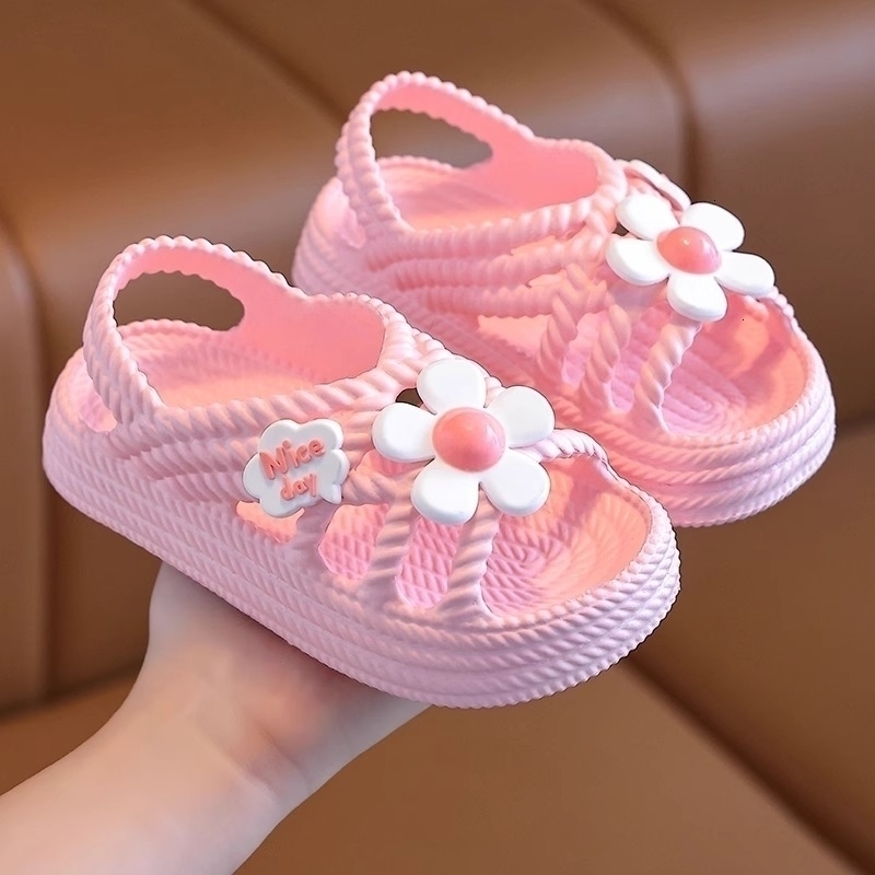 Kids Sandals with SteponPoop Feel Summer Beach Shoes for Girls AntiSlip SoftSole Outdoor Sandals w250725