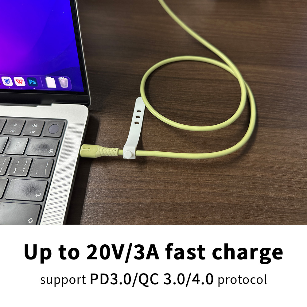 High Speed USB C Charging Cable with Durable TPE Jacket for Quick Data Transfers