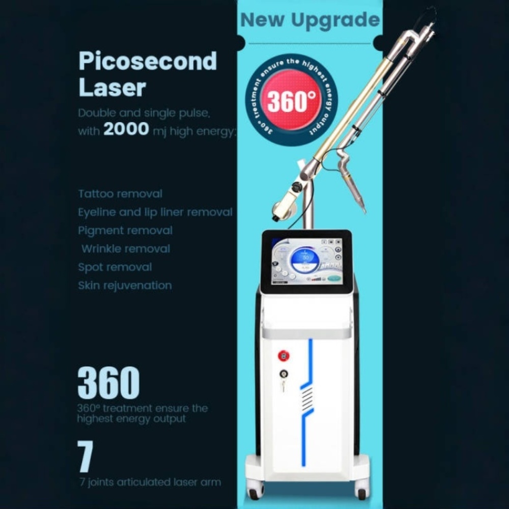Laser Tattoo Machine Ultra Picosecond Q-switch Laser Spot Removal Device Nd: YAG Carbon Powder Skin Washing and Beauty