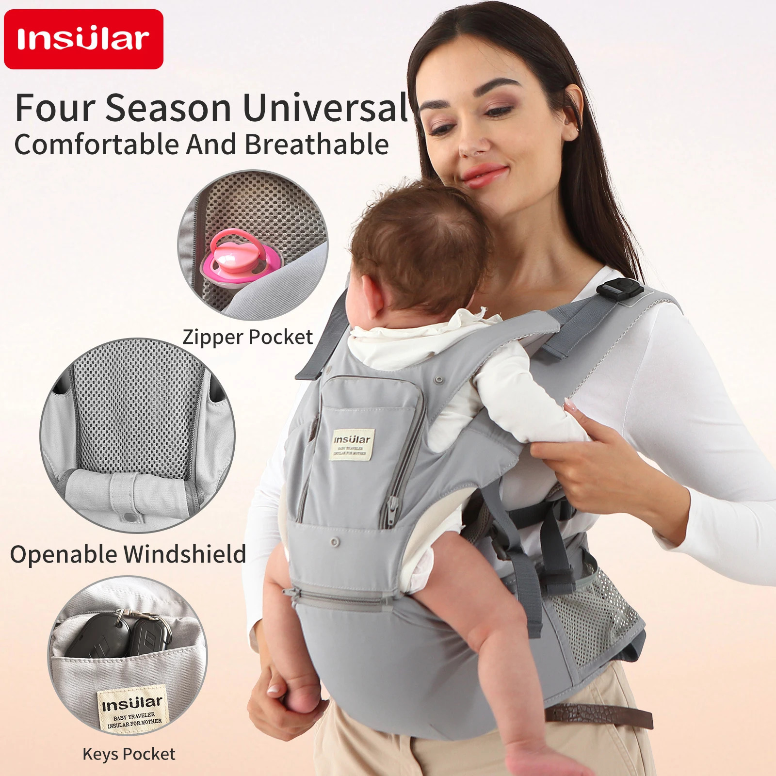 3 In 1 Baby Multifunctional Child Waist Stool Breathable With Hip Seat Front Hold Portable 4 Seasons 250725