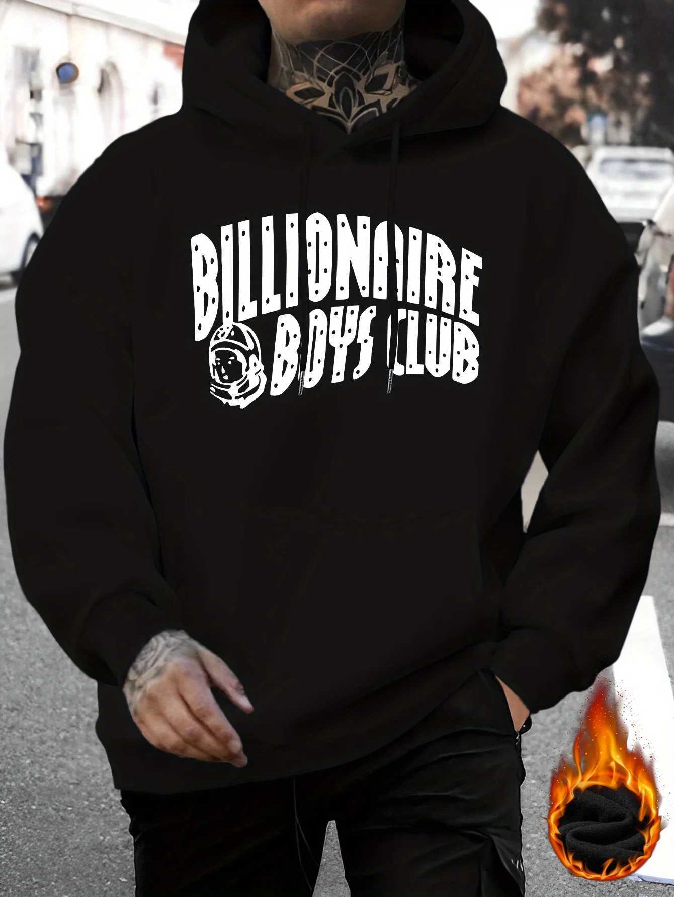 MenS Print Casual Hoodie - Fall/Winter Regular Fit Long SLeeve Hooded Sweatshirt Outer Sport Wear Y250811