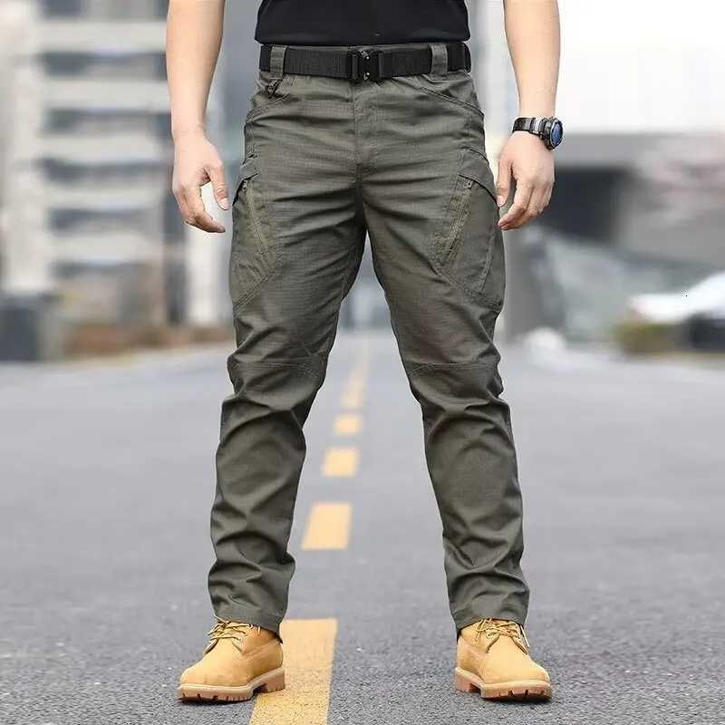 Summer Thin Fast-Drying Tactical Trousers Mens Outdoor Slim Elastic Casual Sports Pants Military Fans Multi-Pocket Work Pants X250812