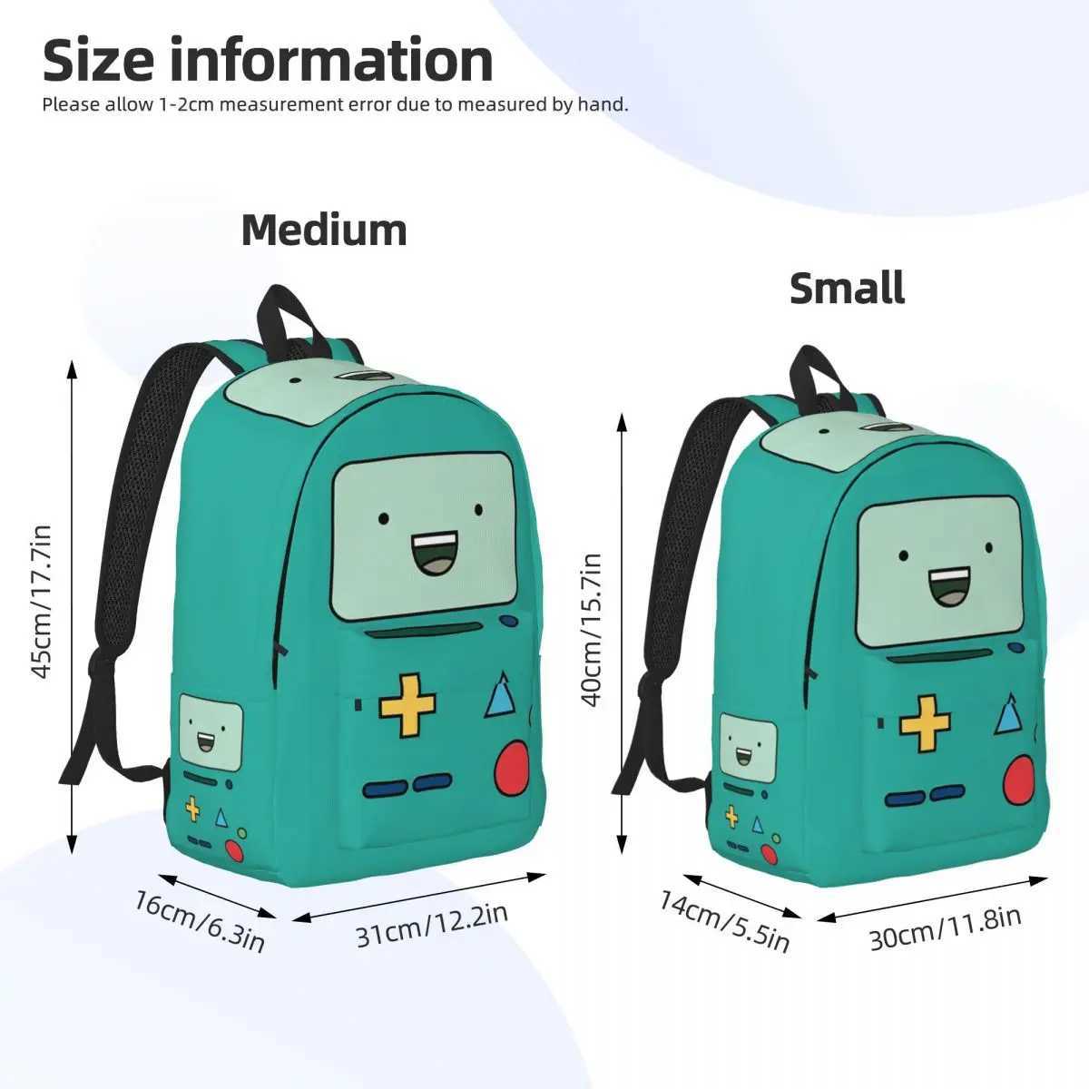 BMO Adventures Time Cartoon Backpack for Men Women Casual High School Work Daypack Laptop Computer Shoulder Bag Sports Y250811