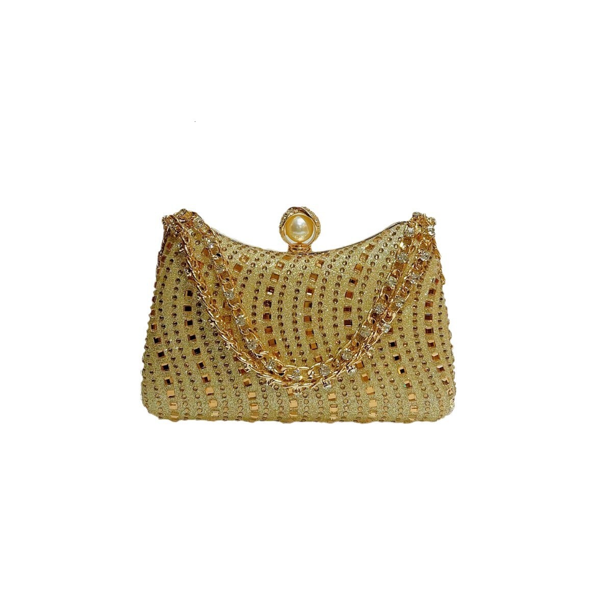 2025 designer's new European and American retro fashion rhinestone bag chain bag high-end crossbody bag