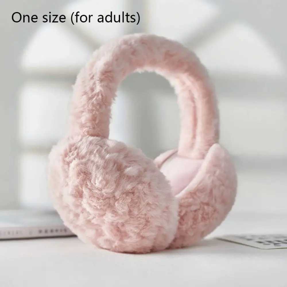 Fashion Warm Plush Ear Warmer Solid Color Foldable Earflaps Ear Protection Thickened Winter Earmuffs for Outdoor XJ250812