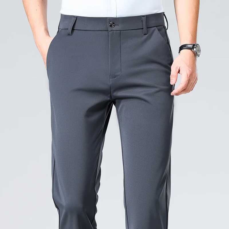 29-42 Mens Suit Pants Stretch Solid Smart Casual Dress Trousers Men Office Suit Pants Spring Autumn Straight Business Trousers W250812