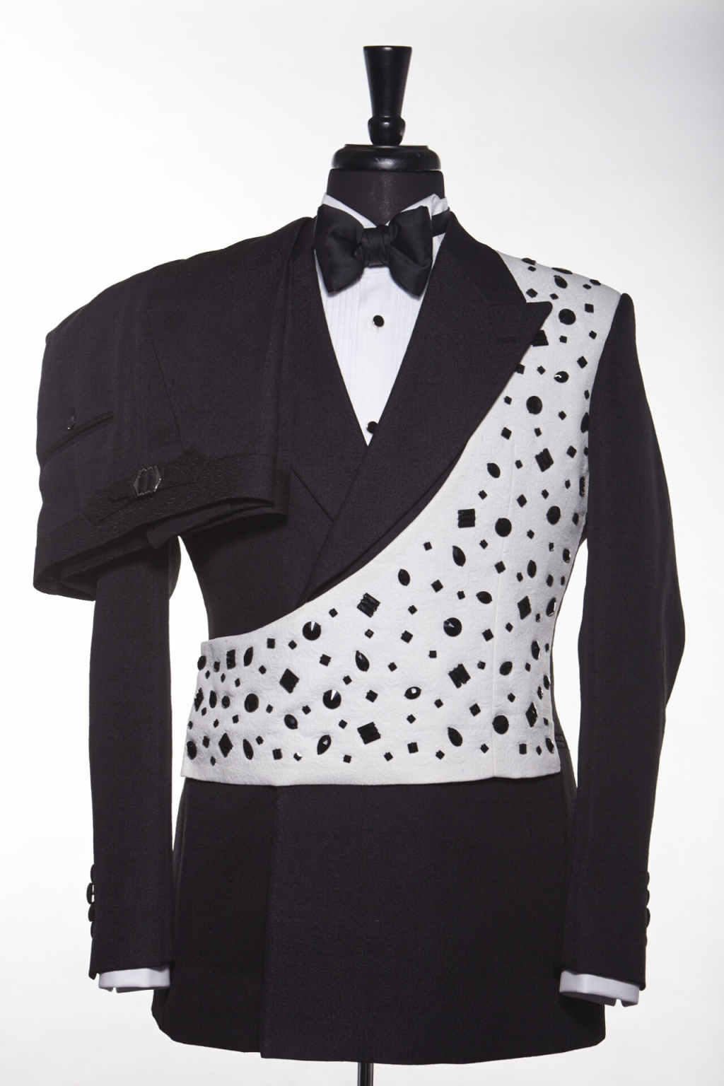 Unique Designer Mens Tuxedos Double Breasted Big Diamond Groom Pants Set Male Fashion Suit Customized Made Wedding Clothing