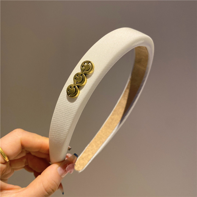 Smiley Letter Twill Fabric French Style Hairband Internet Celebrity New Face Washing Hair Clip Press Headband