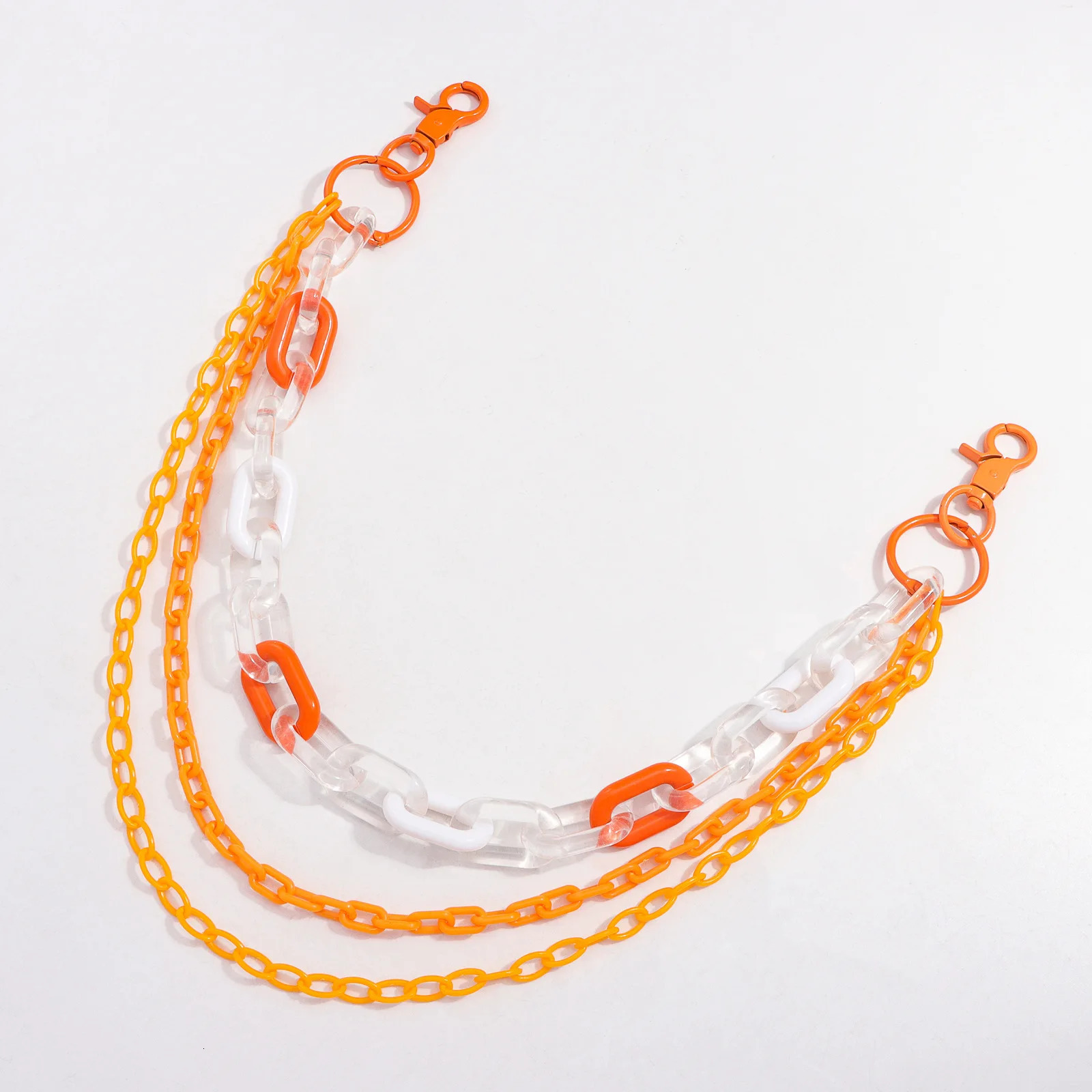 Punk Waist Chain Belt Orange Trousers Chain for Women Jeans Belt Chain for Pants Cool Resin Rock Chain Hiphop Summer Jewelry 250811