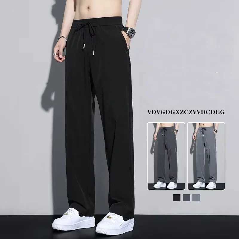 Summer Men Cool Loose Pants Mens Plus Size Sweatpants Fashion Casual Stretch Pants Male Big Size Working Clothes Trousers W250812