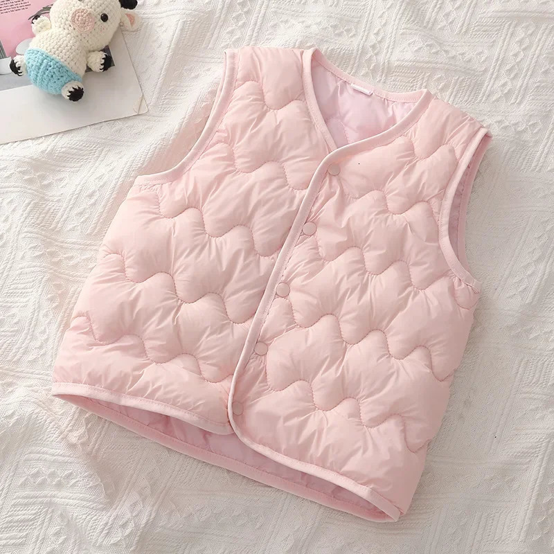 Autumn Winter Children Boys Girls Warm Vest Solid Waistcoats for Kids Children Sleeveless Outerwear 2-7Yrs Kids Warm Tops 250811