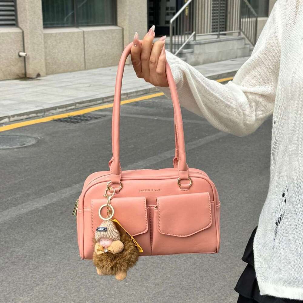 Korean Style Single Shoulder Underarm 2025 New Summer Simple Fashion Handheld Cute Commuter Casual Tote Bag