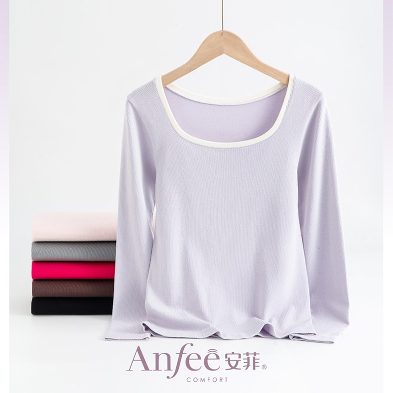 Yoga tights women's generous collar French thin style heating body slim clothes and pants set base set on daily be gift for mom and girlfriend.