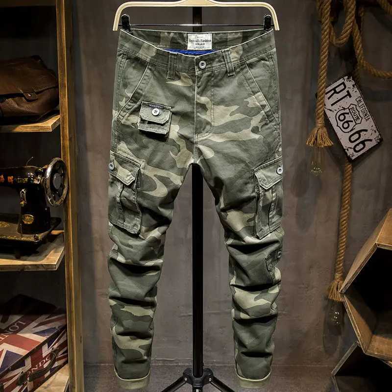 Fashion Harajuku Outdoor Mens Casual Cargo Pants Camouflage Print Multi Pocket Cotton Spring Autumn Loose Trousers Cargo Pants X250812
