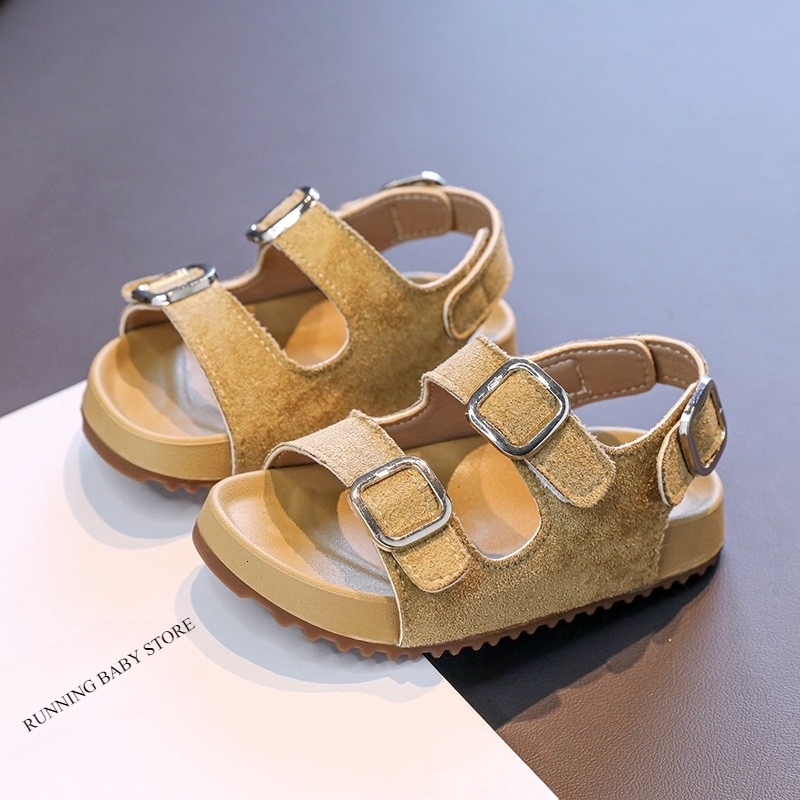 Summer Childrens Shoes Fashion Suede Leisure Sandals Metal Buckle Stunning Outdoor Unisex Non Slip Beach I05242 w250725