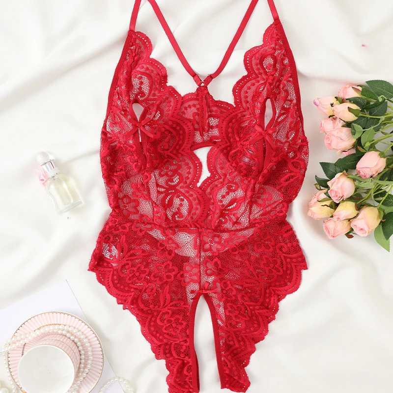 Exotic Costume Teddies Woman Sexy Lingerie Crotchless Sex Underwear Porn Babydoll Dress Hollow Hot Lace Sexy Bodysuit PijamaXJ250812