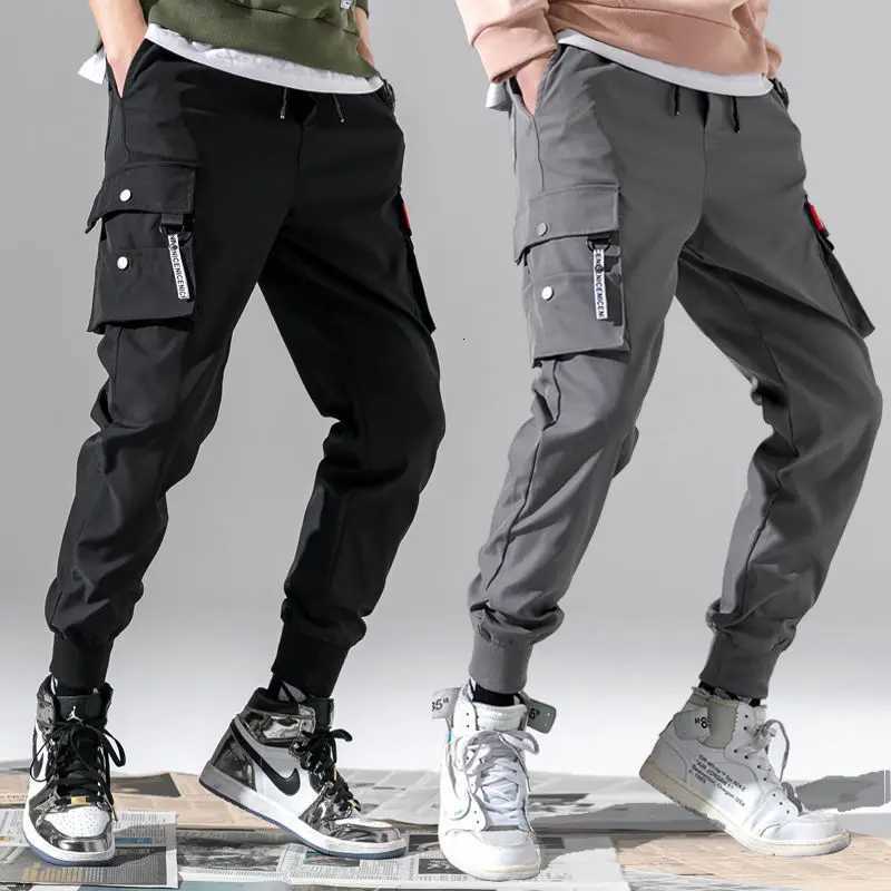2025 New Trendy Solid Color Pants Multi Flap Pocket Mens Cargo Pants Loose Casual Outdoor Pants Mens Work Pants Oversized X250812