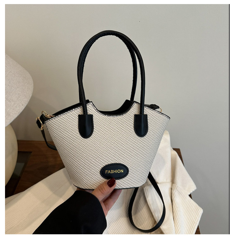Spring Summer New Fashion Texture Large Capacity Stylish Korean Version Casual Crossbody Handbag Bucket Shoulder Bag ddmymarket