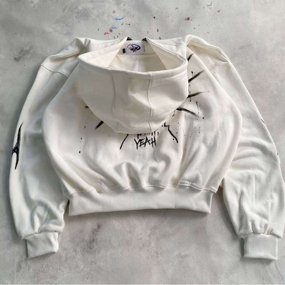 Coat Zipper Autumn Winter Unisex Baseball Jacket Printed Dark Punk Loose Sweatshirt