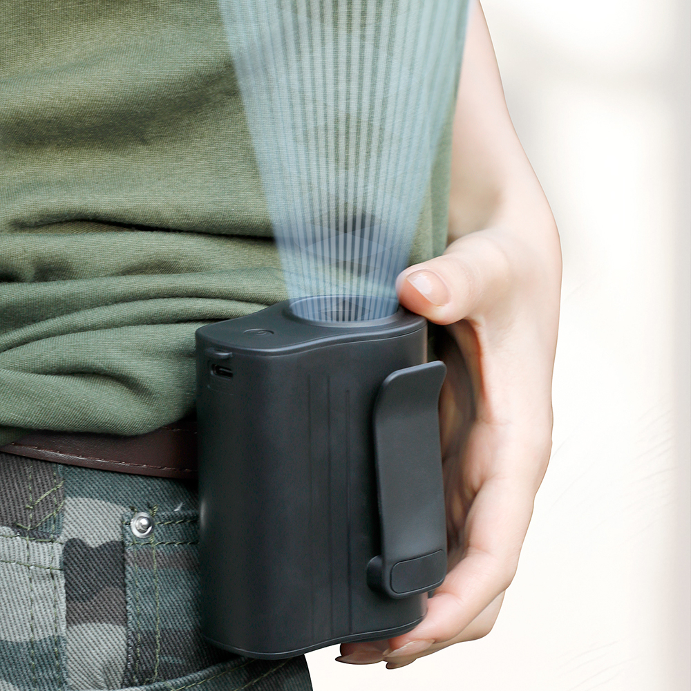 Outdoor Waist Mounted Fan Hanging Neck Fan Mini High Speed Handhold Fan USB Rechargeable Wearable Hand Free Anti Drop Anti Shock Digital Display Trave