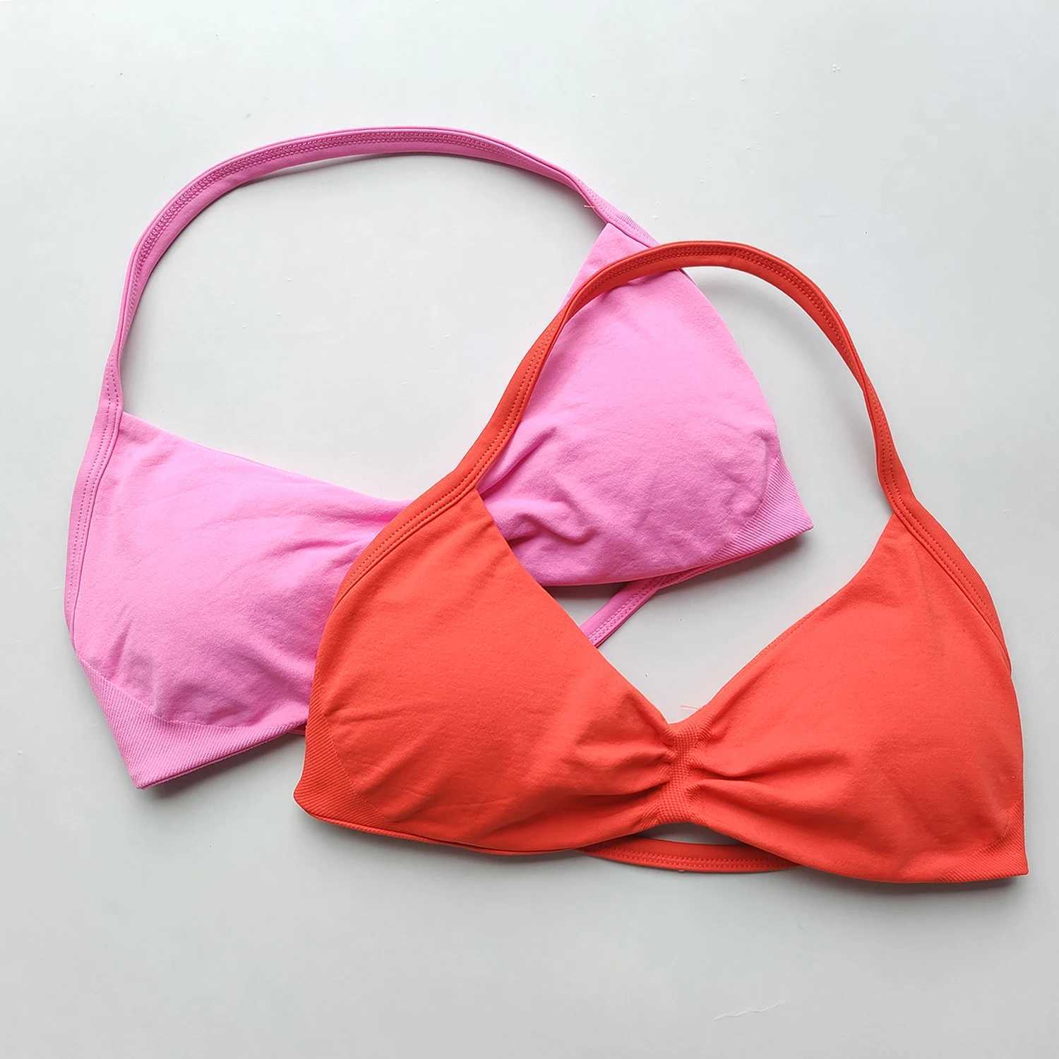 ARFTE Strappy Bra Gym Top Backless Bra Removable Cups Women Workout Clothing Seamless Bras Scrunch Workout Tank Z250812