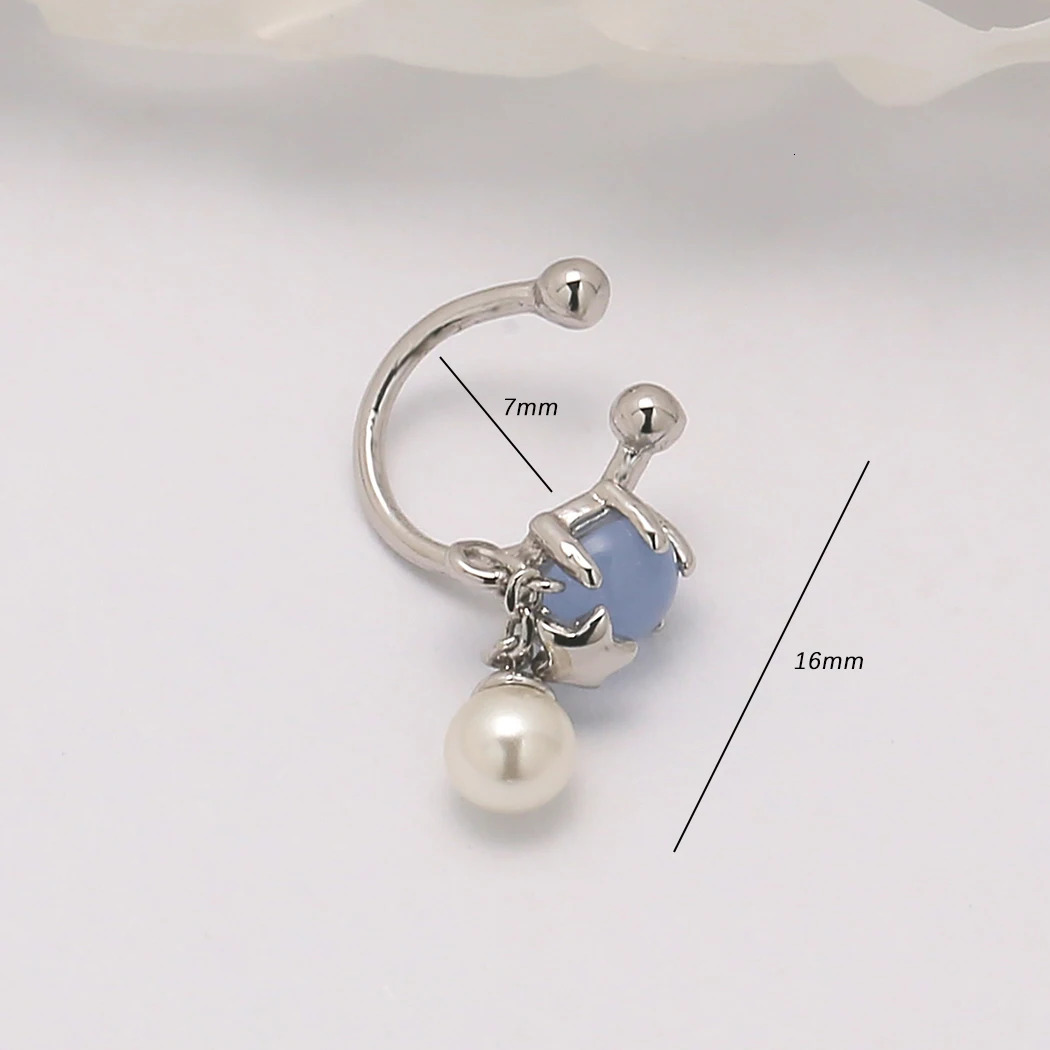 JHJT Nose Ring Piercing False Earring Rings Studs Nose Cuff Women Clip Body Jewelry 250807