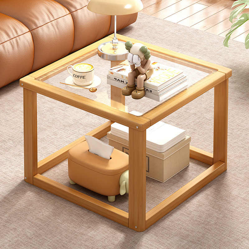 M8124 Small apartment glass coffee table modern table simple living room home