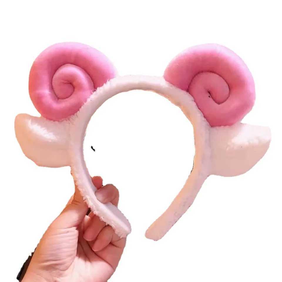 Cute Sheep Horn Lamb Ear Soft Fleece Wen Band Makeup Band Hair Band for Washing Face Shower Hair Accessories X250812