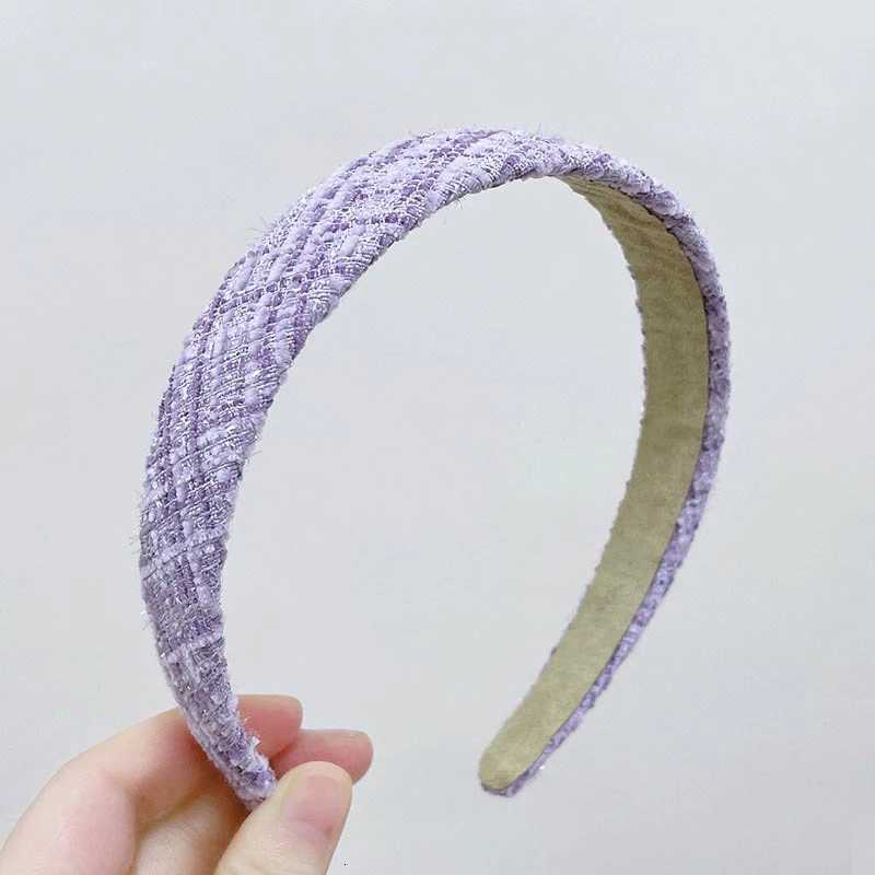 Purple Series Hairband Striped Wrinkled Leather Sponge Bands for Women Spring Summer Hair Accessories Girls Fashion Wear X250812