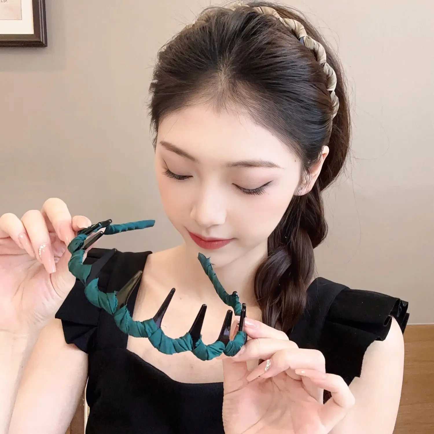 Korean Bangs Broken Hair Teethed Non-slip U Shape Hair Hoops Hairbands For Women Girls Sweet Band Fashion Hair Accessories X250812