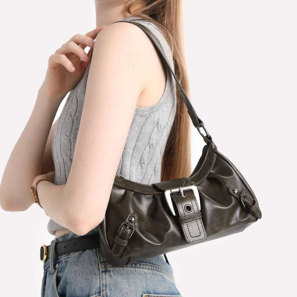 Spring And Summer New PU Leather Underarm Single Shoulder Handbag Y2k Hot Girl Women's Bag B5