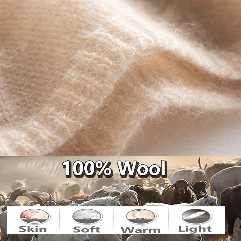 100% Wool Scarf Women Winter Solid Knitted Hollow Out Shawl Fashion Scarves Capes Warm Wraps Lady Cashmere Like Neckerchief 250812