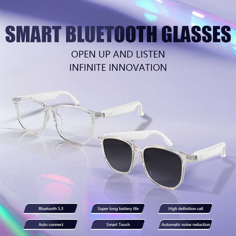 Smart Bluetooth Glasses Sunglasses UV Protection Blue Light Replacement Lenses Remote Control Photo Listening Music Calling