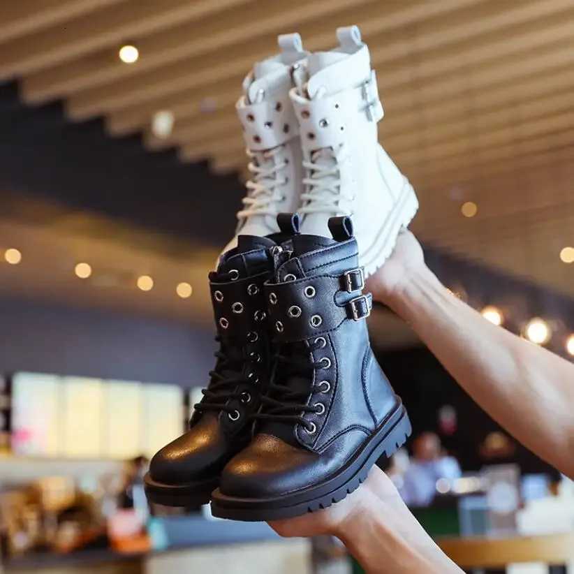 2023 Autumn Winter Leather Children Shoes Boys Girls Boots Fashion Soft Baby Short Boots Comfortable Anti-slip Kids Boots XJ250812