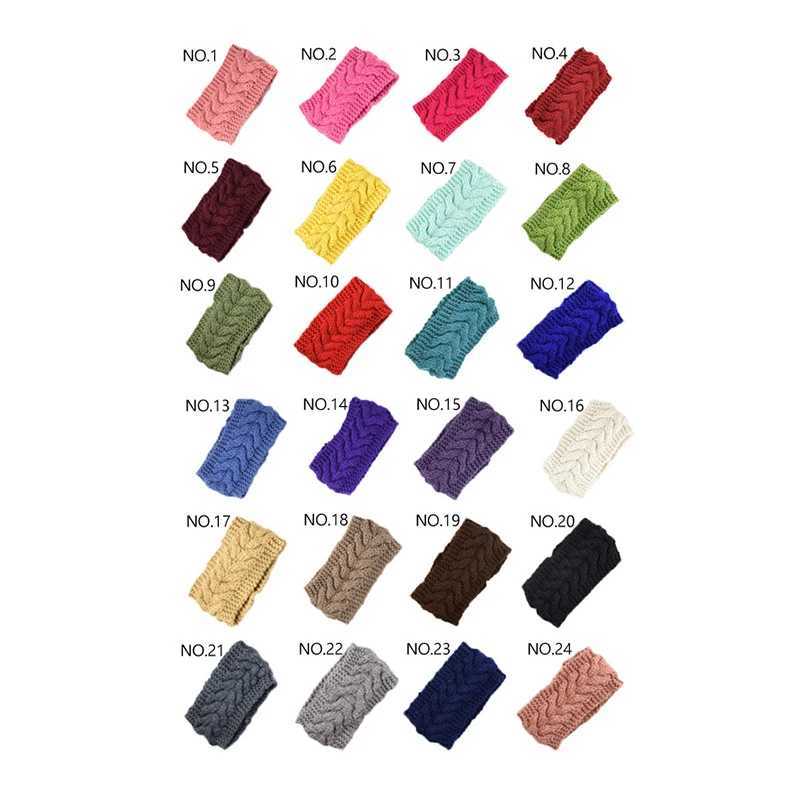 Donarsei Winter Warm Twist Knitted Band For Women Handmade Solid Color Elastic Turban Bandage Hair Accessory X250812