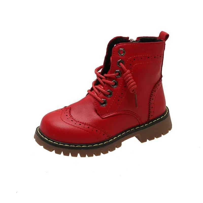 2025 Winter Kids Boots Girl Leather Shoes Solid Fashion Children Ankle Boots Non-slip Warm Boots Boys Girls Shoes Kid Sneakers XJ250812
