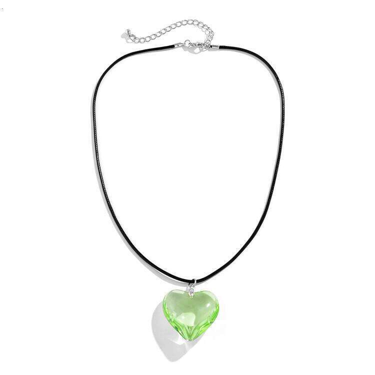 Exaggerated Large Round Bead Heart Sweet Cool Dark Punk Style Halloween Blood Drop Couple Necklace