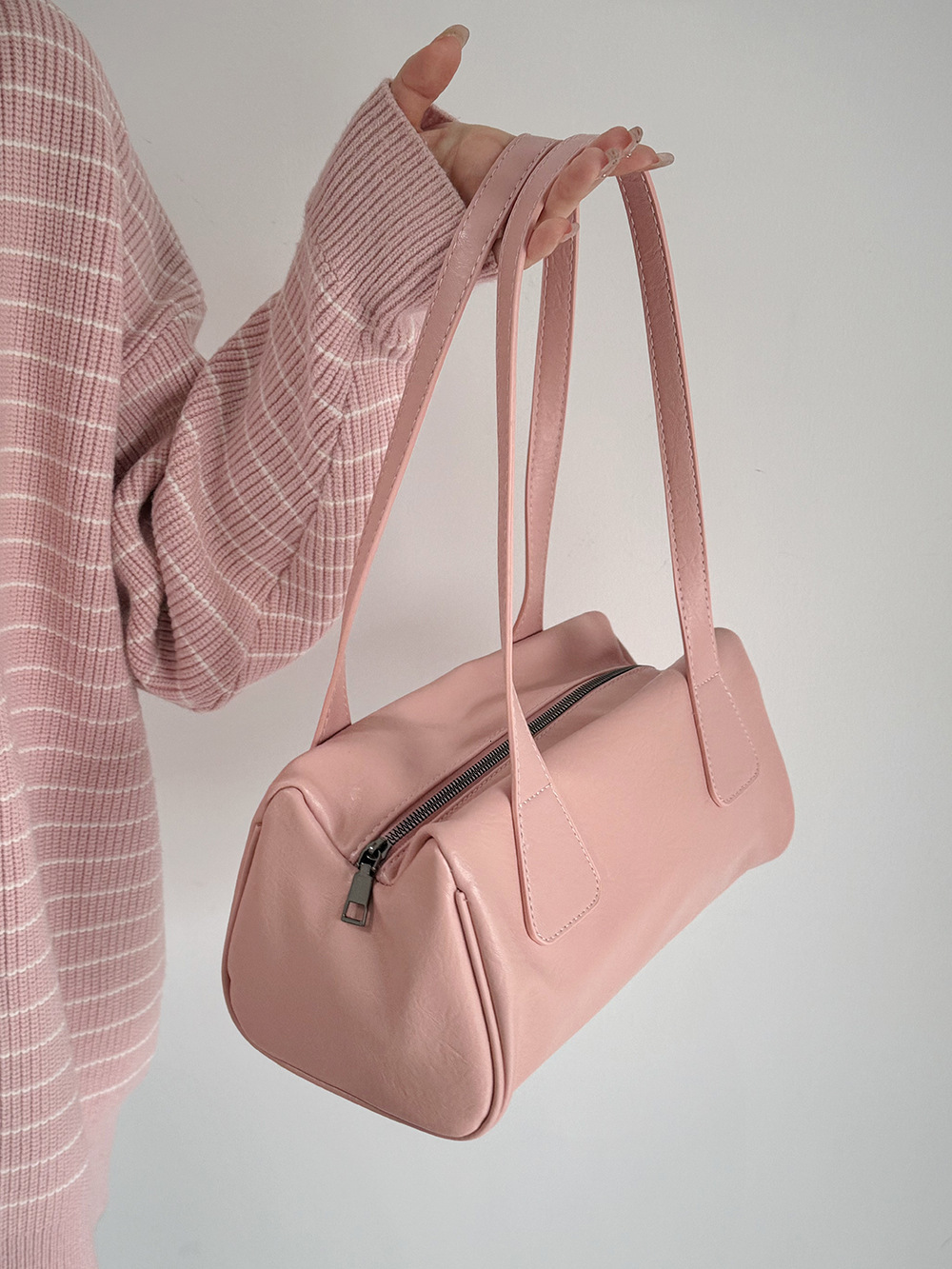 Underarm Baguette Bowling Casual Commuter Single Shoulder Boston Pillow Bag ddmymarket