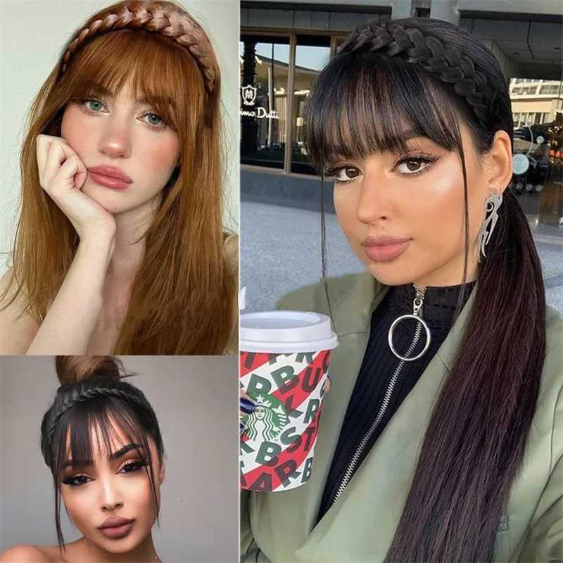 Fashion Wig braid band Wen Synthetic Wig Twist Braided Hair Bands Girl Bohen Hoop Fishbone Braids Hair Bands Decor X250812