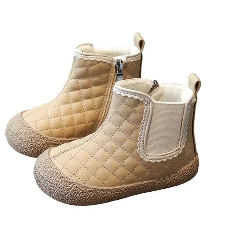 Winter Baby Girls Shoes Kids Boots Children Shoes Outdoor Non-slip Plush Warm Boys Ankle Boots XJ250812