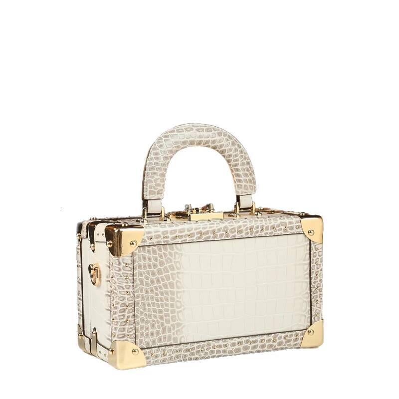 Fashion Trend 2025 New Women Handbags Crocodile Pattern Leather Small Hard Box Bag Shoulder Crossbody Bags