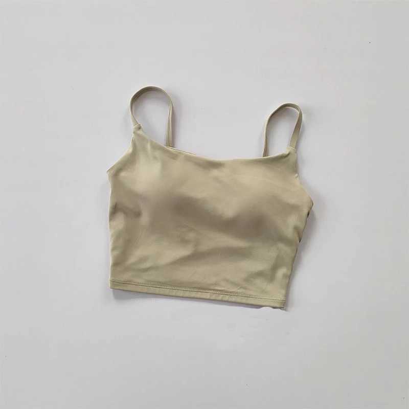 Small Sling Vest Integrated Fixed Gathering Sports Underwear Womens Bra Beauty Back Training Fitness Bra Summer Clothing Set Z250812