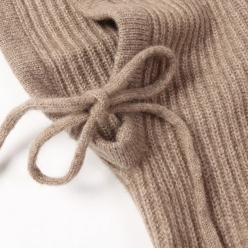 Cashmere Womens Winter Hat 100%Wool Soft Warm Balaclava Beanies Ear Face Neck Protect Dual-Use Fashion False Collar Hat Ski Cap 250808