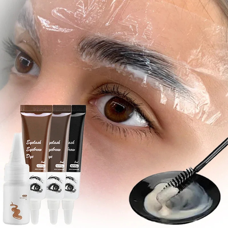 15-Minute Fast Henna Eyelash Eyebrow Dye Tint Professional Easy Dye Gel Eyelash Brown Black Color Tint Cream Kit Eyebrows Suit 250809