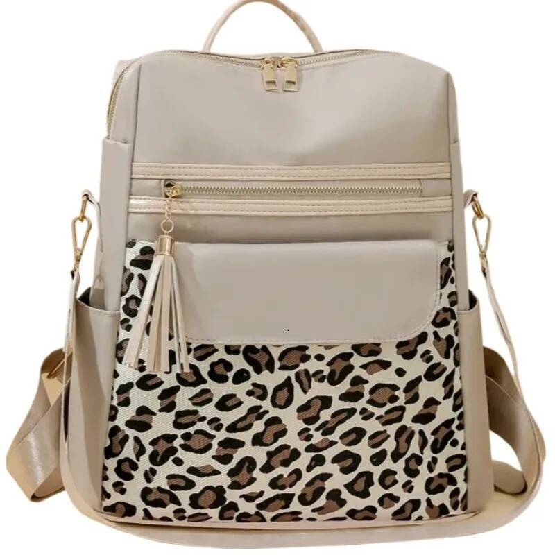 Oxford Leopard Print Fashion Backpacks Zipper Large Capacity Simple Women's Bags on Sale Versatile Classic Schoolbags high-quality